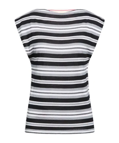 Marni Striped Knit Sleeveless Top In White