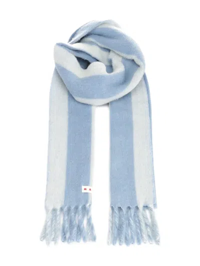 MARNI STRIPED KNITTED SCARF