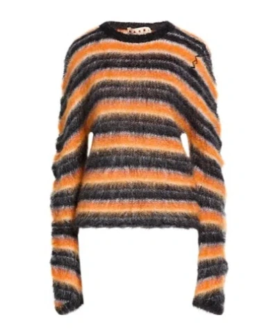 Marni Striped Knitted Sweater In Multi