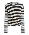 Marni Striped Layered Sweatshirt In Black