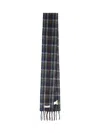 Marni Soft Fringed Scarf Multicolored Pattern In Black