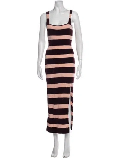 Pre-owned Marni Striped Long Dress In Pink