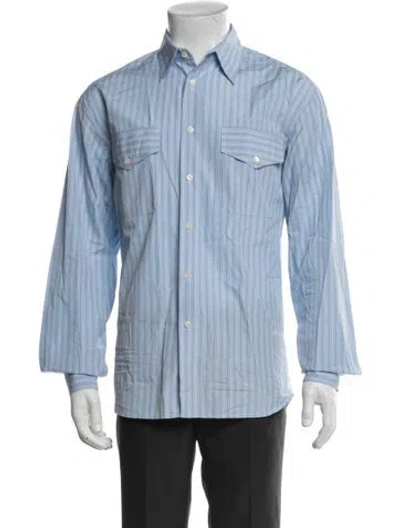 Pre-owned Marni Striped Long Sleeve Shirt In Blue