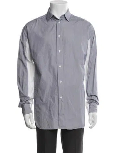 Pre-owned Marni Striped Long Sleeve Shirt In White