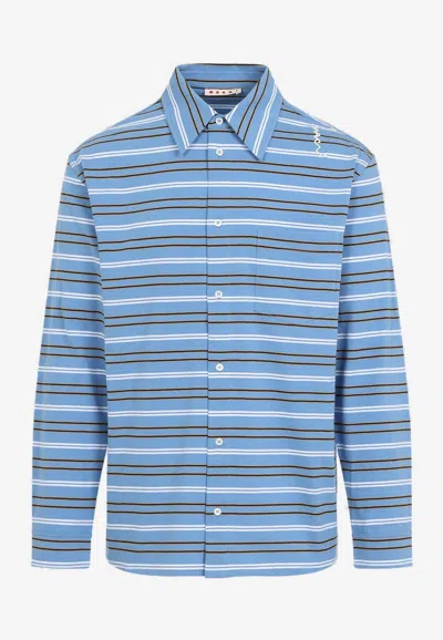 MARNI STRIPED LONG-SLEEVED SHIRT