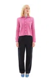 Marni Striped Knitted Shirt In Jqc13 Pink/white/blue