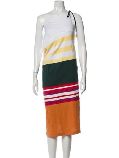 Pre-owned Marni Striped Midi Length Dress