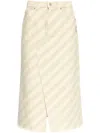 Marni Diagonal Stripe Wrap Skirt In Neutral