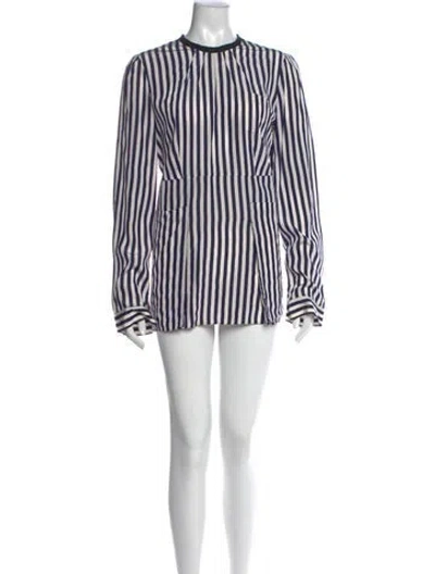 Pre-owned Marni Striped Mini Dress In Blue