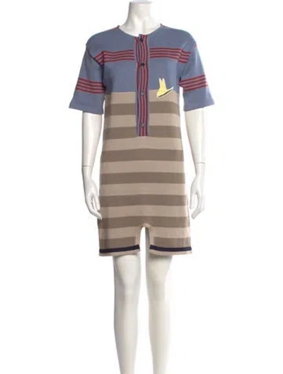 Pre-owned Marni Striped Mini Dress In Multi