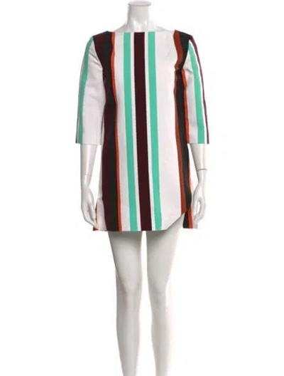 Pre-owned Marni Striped Mini Dress In Multi