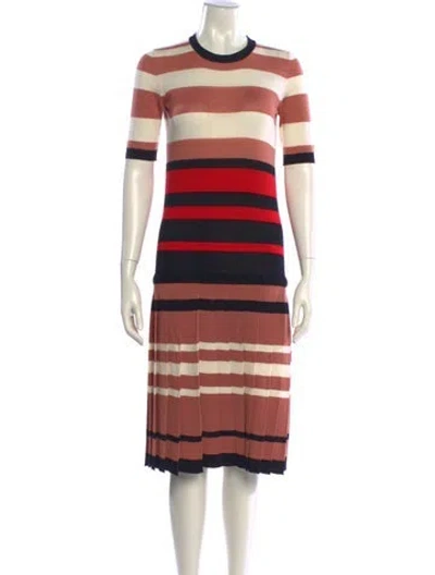Pre-owned Marni Striped Mini Dress In Neutral