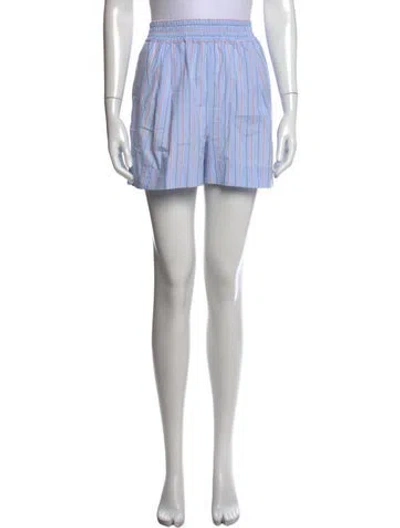 Pre-owned Marni Striped Mini Shorts In Blue