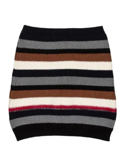 Pre-owned Marni Striped Mini Skirt In Multi