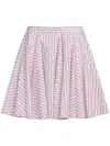 Marni Striped Poplin Miniskirt In Red