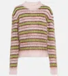 Marni Iconic Brushed Stripes Sweater In Quartz