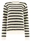 Marni Striped Crewneck Pullover In White