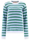 MARNI STRIPED MOHAIR SWEATER IN LIGHT BLUE FOR WOMEN (FW24)