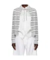 Marni Striped Open Back Sweater In White