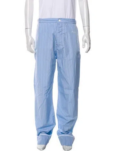 Pre-owned Marni Striped Pajama Bottoms In Blue