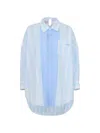 Marni Striped Panel Shirt In Blue
