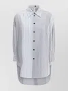 Marni Womens Stn63 Oversized Striped Cotton Shirt In Neutral