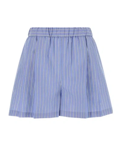 MARNI MARNI STRIPED PATTERN ELASTIC WAIST SHORTS