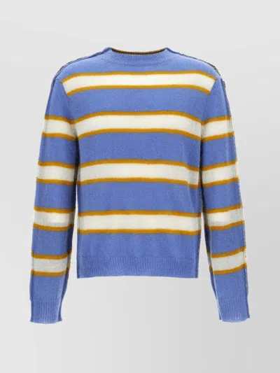 MARNI STRIPED PATTERN ROUND NECK SWEATER