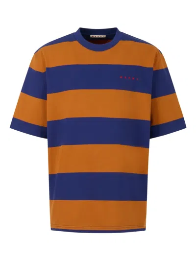 MARNI TWO-TONE MAXI STRIPED T-SHIRT