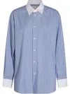 Marni Blue Striped Poplin Shirt