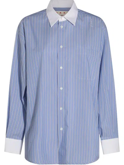 MARNI STRIPED POPLIN SHIRT