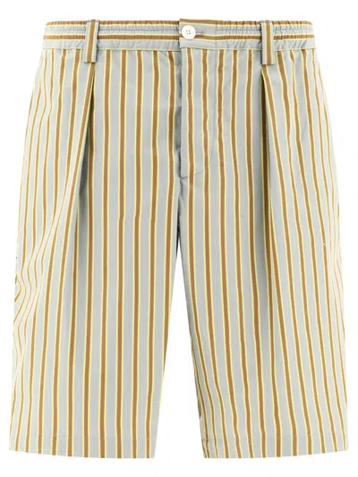 MARNI MARNI STRIPED POPLIN SHORTS