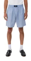 Marni Striped Pull On Shorts Deep Sage