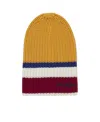 Marni Striped Ribbed-knit Wool Beanie In Multicolor