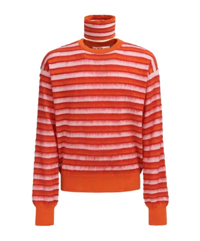 MARNI MARNI STRIPED ROLL-NECK KNITTED JUMPER