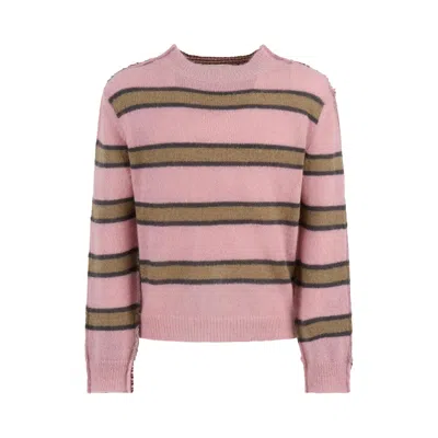 Pre-owned Marni Striped Roundneck Jumper 'soft Pink' | Men's Size 50
