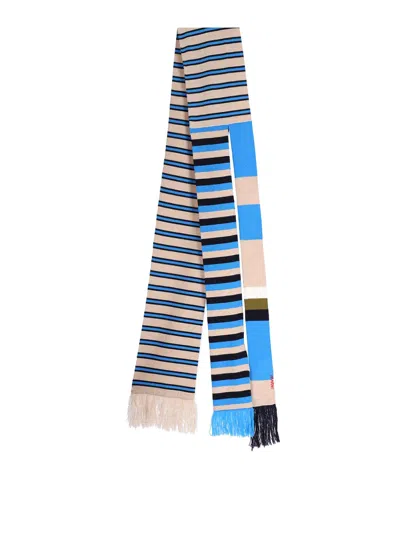 MARNI STRIPED SCARF IN VIRGIN WOOL