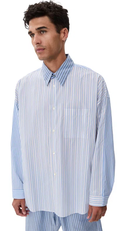 Marni Striped Shirt Iris Blue