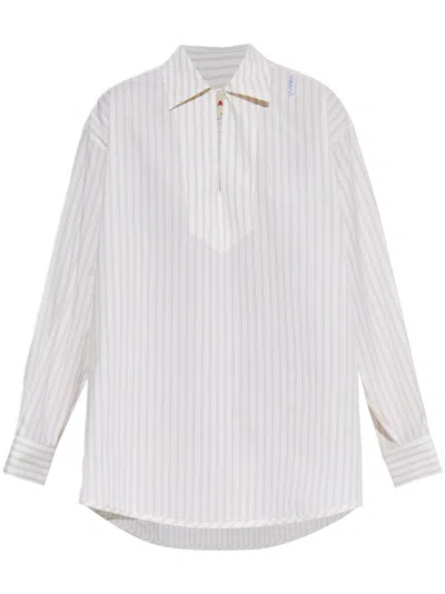 Marni Striped Shirt In Weiss