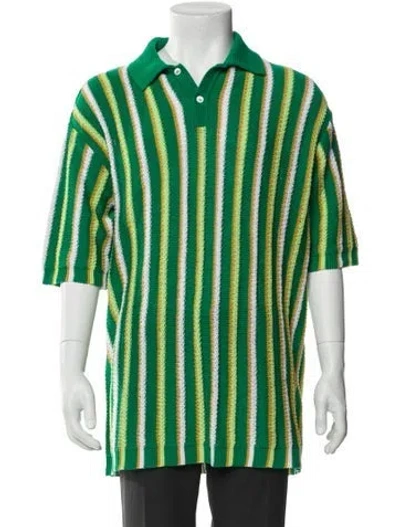 Pre-owned Marni Striped Short Sleeve Shirt In Green