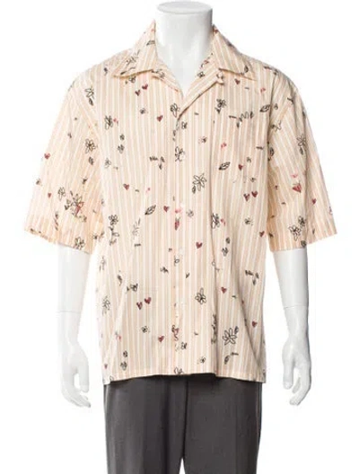 Pre-owned Marni Striped Short Sleeve Shirt In Orange