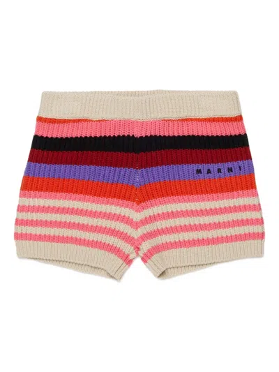 Marni Kids' Striped Shorts In Multi