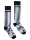 Marni Striped Nylon Socks In Black