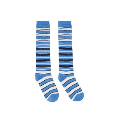 Marni Striped Socks In Stb26 Blue Lilac