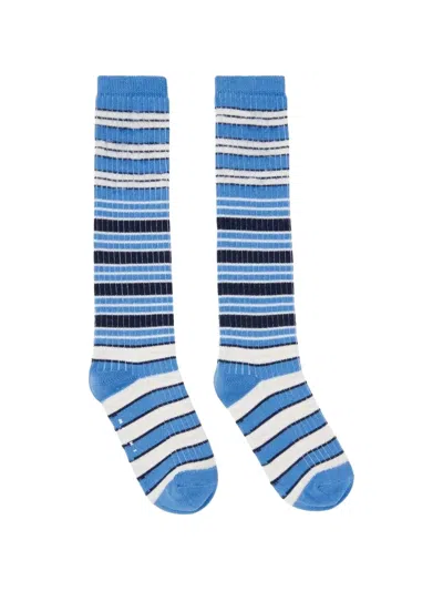 Marni Striped Socks In Blue