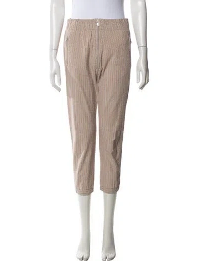 Pre-owned Marni Striped Straight Leg Pants In Brown