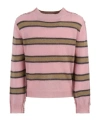 Marni Pink Striped Mohair Sweater In Pink