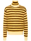 Marni Striped Sweater In 褐色