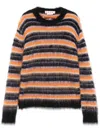 Marni Striped Sweater In Black