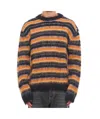 Marni Striped Sweater In Black